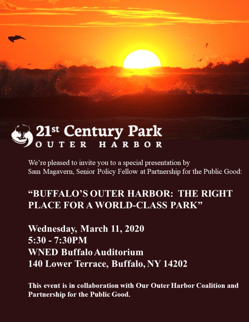 POSTPONED - Buffalo’s Outer Harbor: The Right Place for a World-Class Park