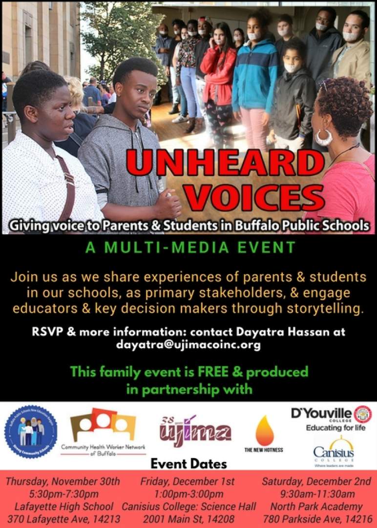 Ujima Theater Company presents “UNHEARD VOICES