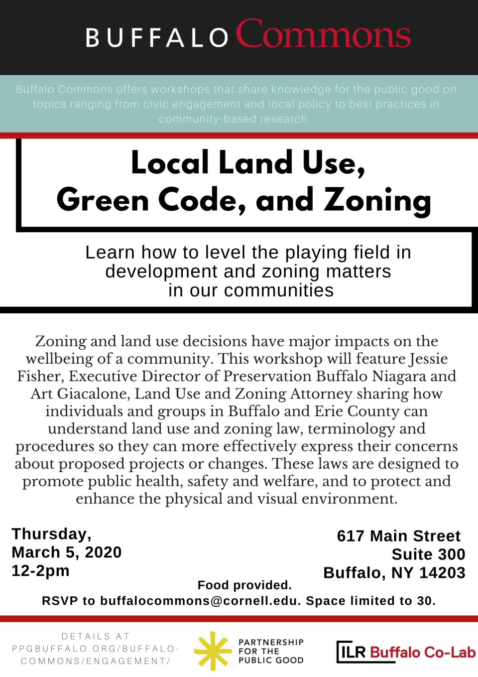 Buffalo Commons Workshop: Local Land Use, Green Code, and Zoning